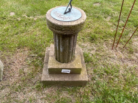 Large old stone 2-tier sundial