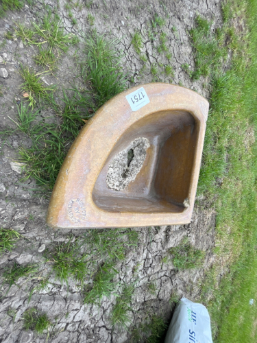 Hurlford, Kilmarnock, salt glazed corner trough
<br/>