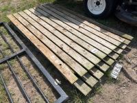 Wooden fence panel and gate