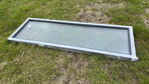 UPVC window with frosted glass