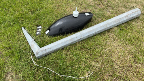 Indal yard light on a post with sensor
