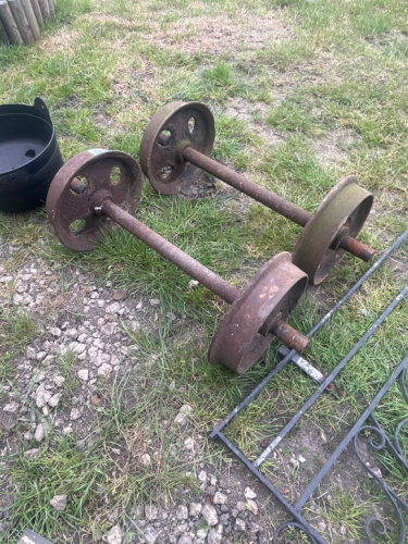 Cast iron garden wheels