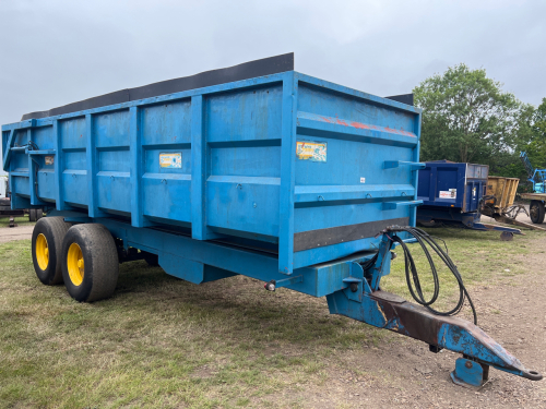 Warwick 14T trailer with hydraulic door, sprung drawbar, spare wheel