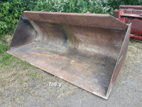 Stone bucket for telehandler, JCB Q-fit brackets, also fits Merlo, 7ft4/2.25m wide, little use
