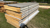 10 x insulated cold store building panels 8x4, white steel sheets both sides approx 100mm thick