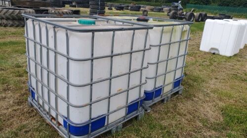 2x 1000 litre IBCs