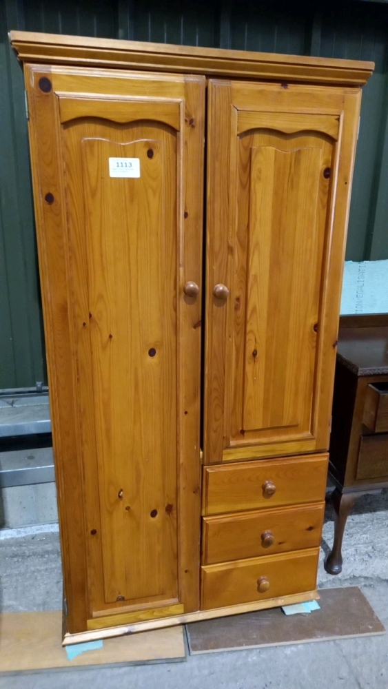 Small pine wardrobe with drawers deals