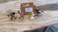 4 x Beswick birds, Bullfinch, Greenfinch, Chaffinch, Goldfinch all good condition