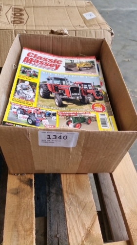 Box of tractor magazines
