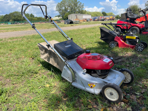 Honda petrol HR 173 mower York Machinery Sale Building materials small plant lawn mowers garden etc. July timed online auction York Auction Centre