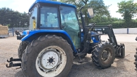 New Holland TA 100A 4wd tractor c/w Trima +3.0P loader and manure fork, 6140 hours, PX56 COH, Dispersal from David Robinson dec'd - 3