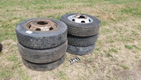 Set of 6 x 215/17.5 205/17.5 7.5T lorry wheels and tyres