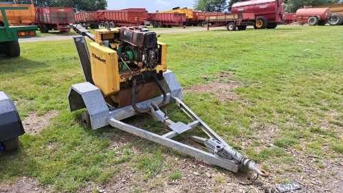 Benford Terex pedestrian roller with trailer for spares