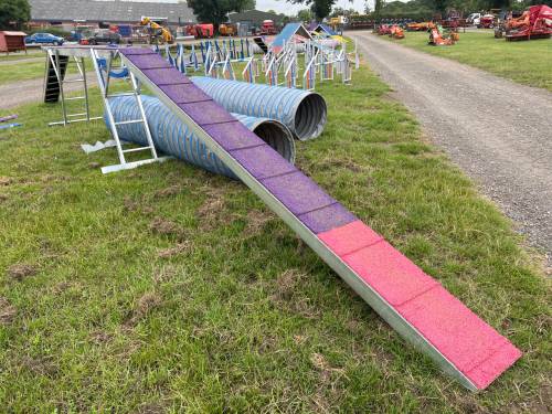 Pink and purple aluminium KC specification dog walk