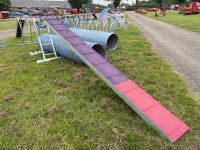 Pink and purple aluminium KC specification dog walk