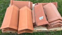 20 Clay orange ridge tiles