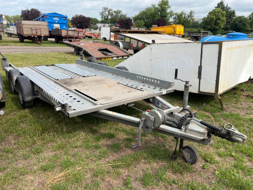 Ifor Williams CT136 twin axle car trailer with winch and ramps