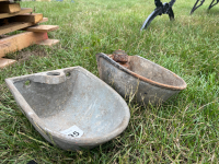 Pair of water bowl planters