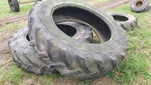 Pair of 16.9/38 tyres