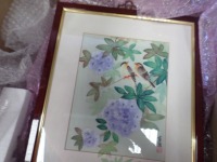 Box of 8 paintings, Qui Sang Silk, by Rinalda Ward