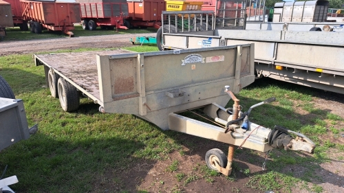 Graham Edwards 14ft tandem axle flat trailer, 2010