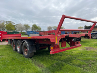 Barraclough red triaxle bale trailer