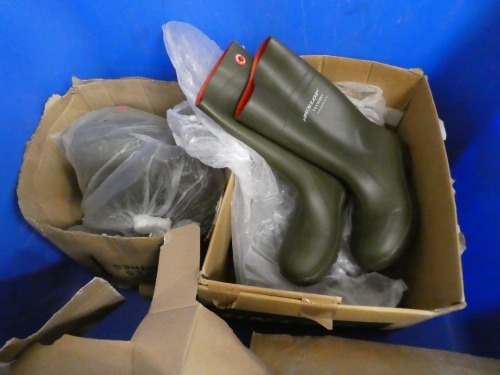 Boots, steel toe-cap wellies, various sizes