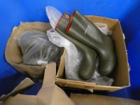 Boots, steel toe-cap wellies, various sizes