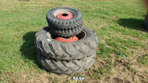 Full set of Massey Ferguson 135 wheels - 12.4/28 & 6.00/16