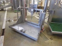 ADL pneumatically operated rise and fall working platform with fitted hygiene equipment - REMOVED AT VENDORS EXPENSE, READY FOR COLLECTION