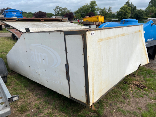 Arb body for Transit crewcab tipper with rear up and over door and forward lock up tool store