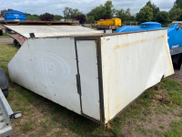 Arb body for Transit crewcab tipper with rear up and over door and forward lock up tool store