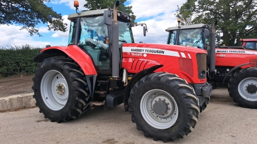 2011 Massey Ferguson 6495 Dyna 6 tractor, 50k transmission, full suspension, 7725 hours, FX11 DWE