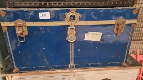 Blue metal trunk