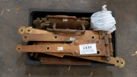 6 x decorative brass hinges with 3 latches and bag of brass bolts and nuts