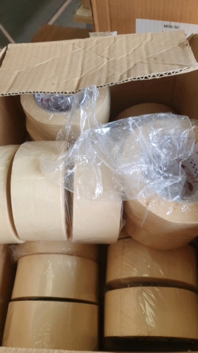 Large box of heavy duty parcel tape