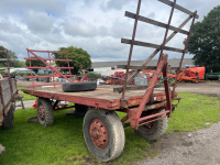 15'x6'6" 4-wheel rulley trailer, suit Shepherds hut, with 3ft extension and hay ladders
