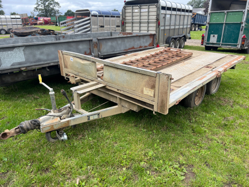 Bateson twin axle flatbed trailer with ramps