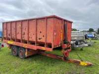 14ft twin axle farm tip trailer