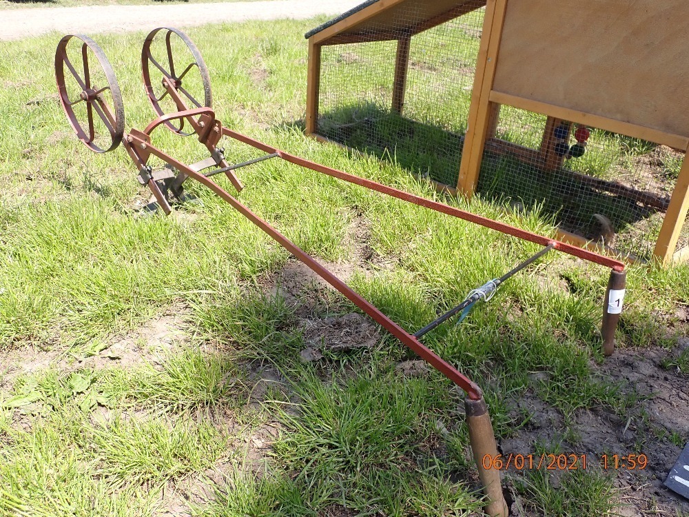 Hand push adjustable garden side hoe, ideal for allotment, working