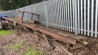 Rack saw bench with 13ft table and 4ft spare blade with spare teeth