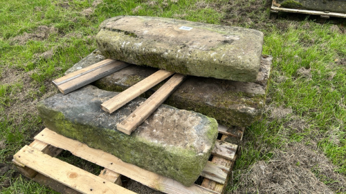 Pallet of gritstone large flat stones