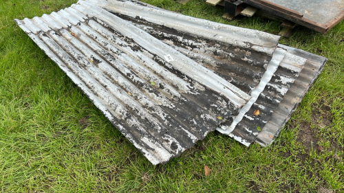 10 x used corrugated tin roof sheets