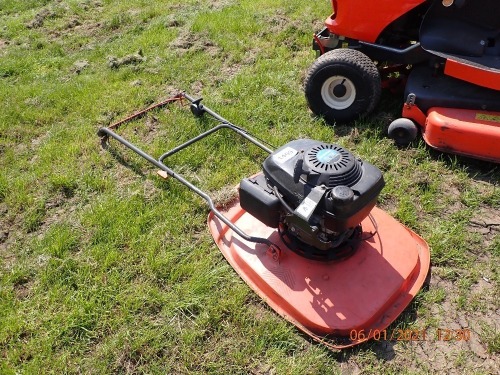 Honda petrol Flymo lawnmower York Machinery Sale Building materials small plant lawnmowers garden equipment etc. June timed online auction York Auction Centre