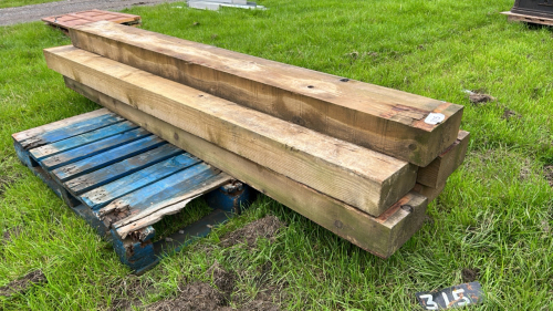 5 x railway sleepers as new
