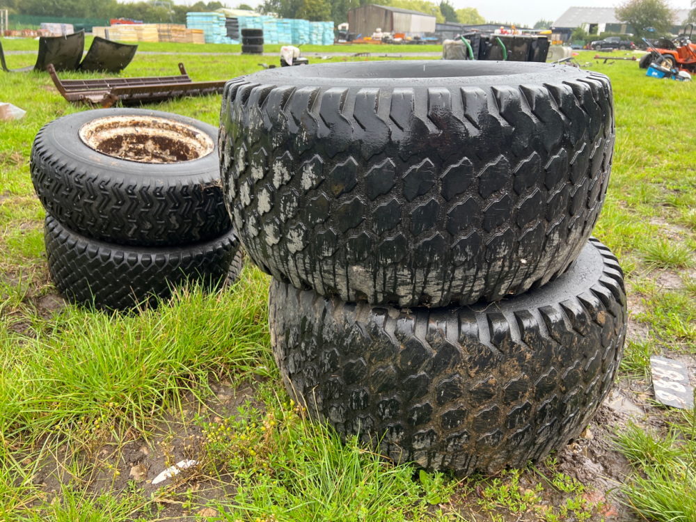 Set of wheels and tyres for ride on mower York Machinery Sale