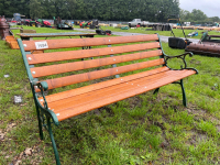 4'6" cast iron and wood garden bench fully restored