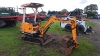 Hanix N1502 Mini digger 3x buckets