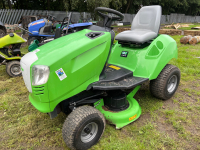 Viking T4 ride on mulching mower, new battery fitted, runs but not serviced, 2 keys and manuals in office