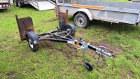 45 gallon barrel mowing trailer
